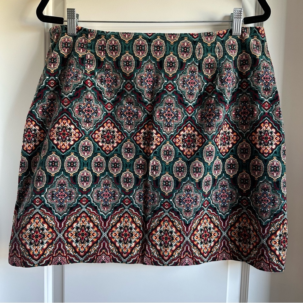 LOFT 14P Medallion Patterned Stretch Corduroy Min… - image 3